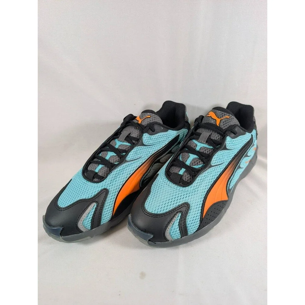 PUMA Inhale Mens 9 Aquatic Orange Glo 401560-04 Retro Running Shoes NEW